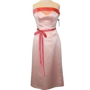 Romantic Bridals 2 Tone Satin Strapless Dress NEW- Sz. 8